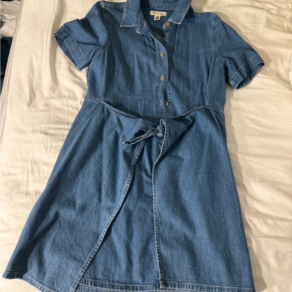 Madewell Blue Denim Shirt Dress